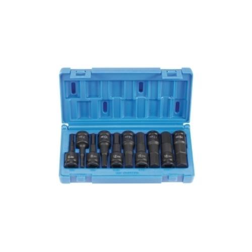 10 PC 1/2 DRIVE METRIC HEX DRIVER SET