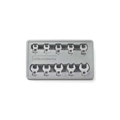10PC METRIC CROWFOOT WRENCH SET 10MM-19MM