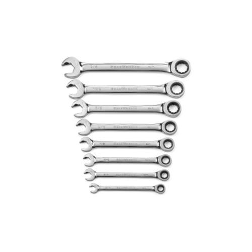 8Pc. SAE Ratcheting Open End Set (Dual Ratcheting)