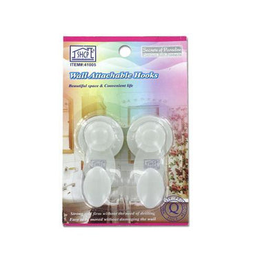 Wall attachable hooks pack of 2 ( Case of 24 )