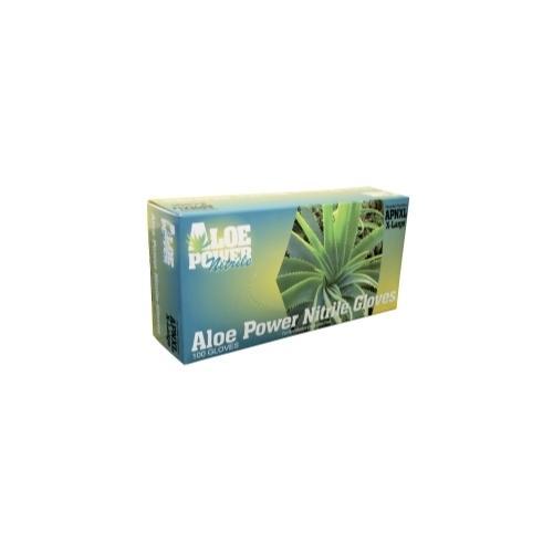 Aloe Power Large Aloe Infused Nitrile Gloves