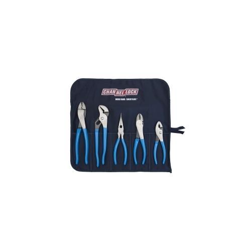 5-Piece Technicians Plier Set with Tool Roll