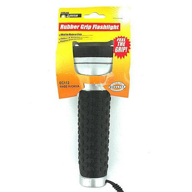 Rubber grip flashlight ( Case of 50 )