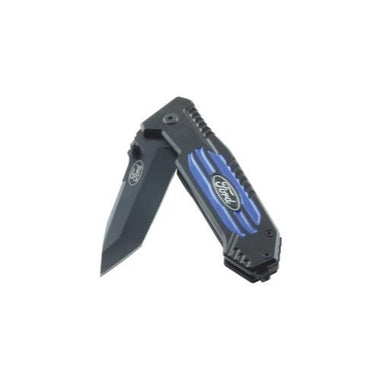 Folding Knife, Black & Blue Handle