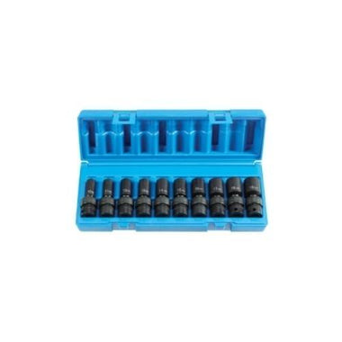 3/8" Dr. 10 Pc. Semi Deep Metric Universal Set