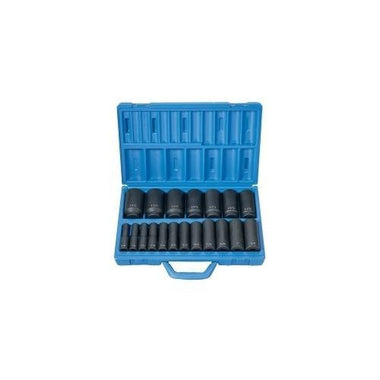 19 PC 1/2" DR DEEP LENGTH FRACTIONAL MASTER SET