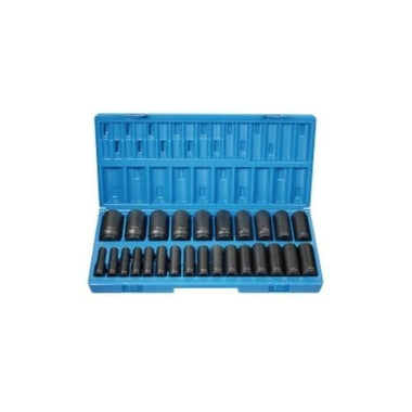 26 PC 1/2" DR 12 PT DEEP LENGTH METRIC SET