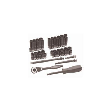 1/4" Dr. 53pc Fract. & Metric Duo-Socket Set - 12