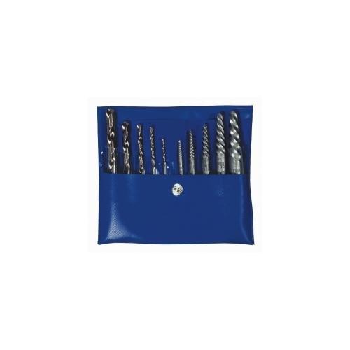 EXTRACTOR SPIRAL SET 10PC SCREW&COBALT DRILL BIT