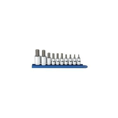 10PC 3/8" & 1/2" DRIVE METRIC HEX BIT SOCKET SET