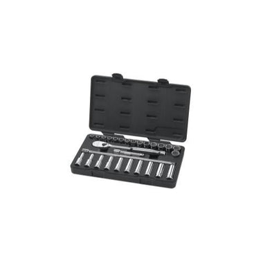 28PC 1/2" DRIVE METRIC SOCKET SET (STD / DEEP)