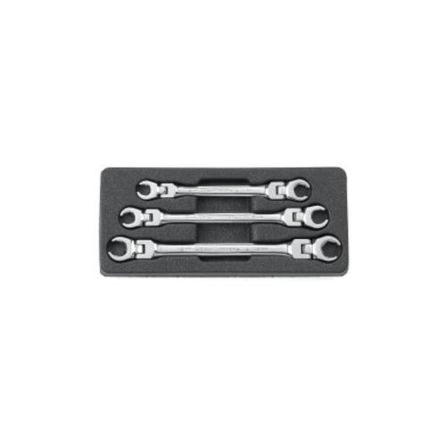 Gearwrench 3 pc Flex Flare Nut Wrench Set- METRIC