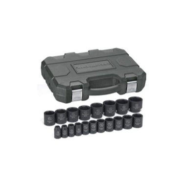 19Pc. 1/2" Drive 6 Point SAE Impact Socket Set