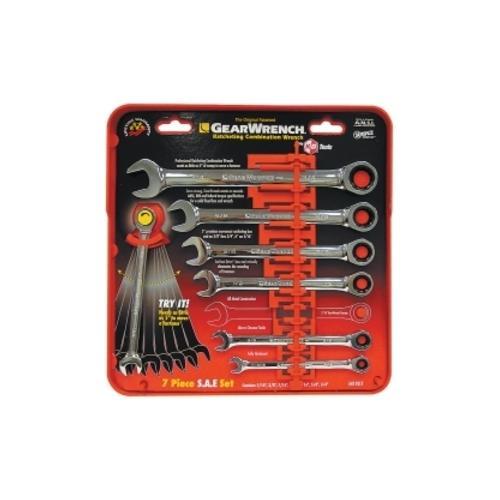 WRENCH RATCHING COMB. SET SAE 7 PC GEARWRENCH