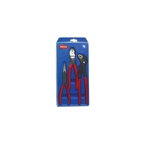 PLIER SET 3PC LONG NOSE,DIAG CUTT,COBRA