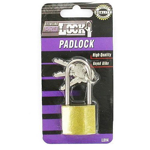 Long Shank Brass Padlock with Keys ( Case of 24 )