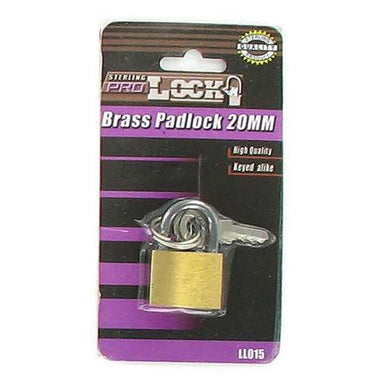 20 MM brass Padlock with keys ( Case of 24 )