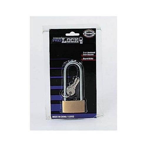 Long Shank Brass Lock with Keys ( Case of 24 )