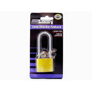 Iron Long Shackle Padlock with 3 Keys ( Case of 24 )