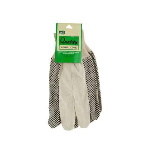 Large Canvas Work Gloves with Texture Dots ( Case of 24 )