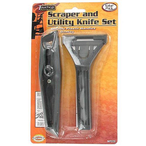 2 Piece scraper and utility knife set ( Case of 24 )