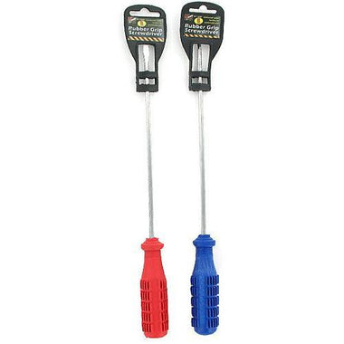 Rubber grip screwdriver (assorted colors) ( Case of 108 )