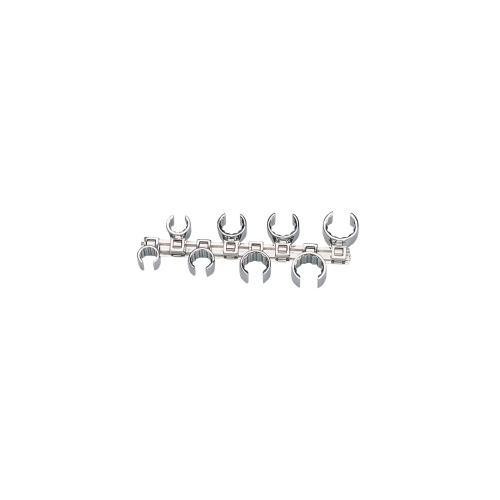 CROWFOOT WRENCH SET 3/8DR 12PT W/RAIL