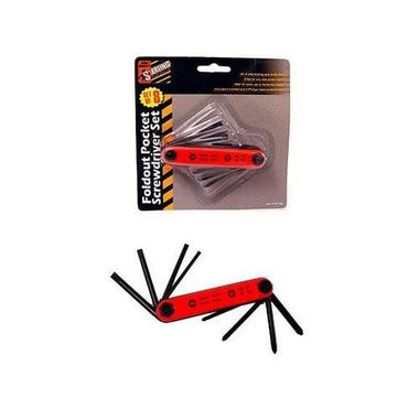 Fold-out pocket screwdriver with eight screw heads ( Case of 96 )