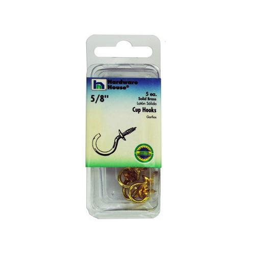 Solid brass cup hooks ( Case of 20 )