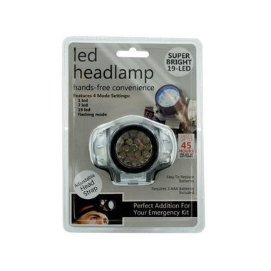 LED Headlamp with 4 Mode Settings ( Case of 12 )