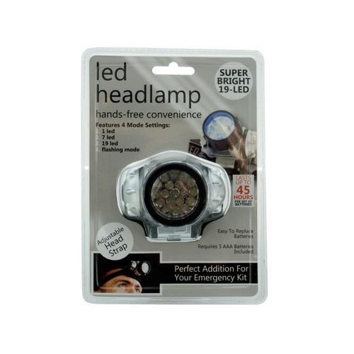 LED Headlamp with 4 Mode Settings ( Case of 4 )