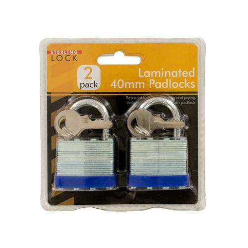 Laminated 40mm Padlocks Set ( Case of 12 )