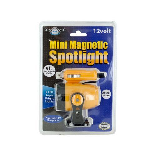 12 Volt Mini Magnetic 5 LED Spotlight ( Case of 12 )