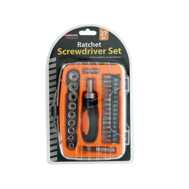 27-Piece Ratchet Screwdriver Set with Organizer Case ( Case of 1 )