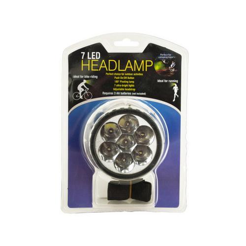 7 LED Pivoting Headlamp with Adjustable Strap ( Case of 12 )