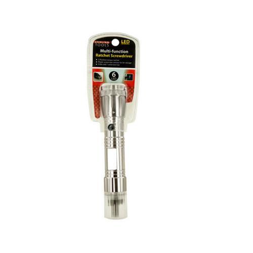 Multi-Function Ratchet Screwdriver Flash Light ( Case of 1 )