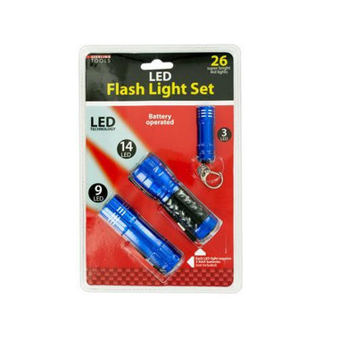 LED Flashlight Set ( Case of 1 )