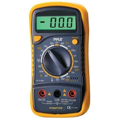 Pyle Pro Digital Lcd Ac&#44; Dc&#44; Volt&#44; Current&#44; Resistance &amp;amp; Range Multimeter With Rubber Case &amp;amp; Stand (pack of 1 Ea)