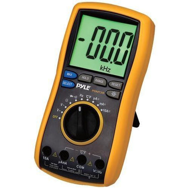 Pyle Pro Digital Lcd Ac&#44; Dc&#44; Volt&#44; Current&#44; Resistance &amp;amp; Range Multimeter With Rubber Case&#44; Test Leads &amp;amp; Stand (pack of 1 Ea)