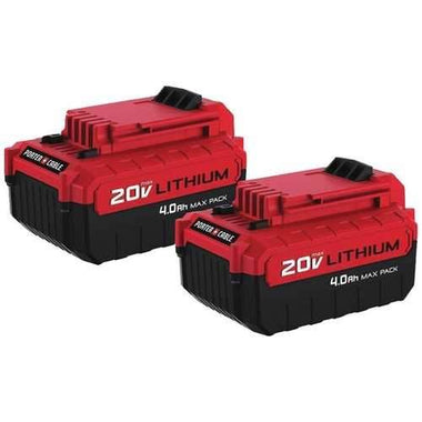 Porter-cable 20-volt Max* 4ah Li-ion Batteries&#44; 2 Pk (pack of 1 Ea)