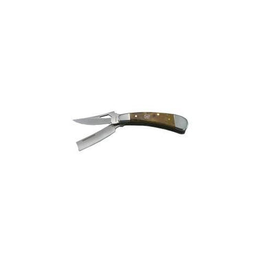 3.5" FOLDING KNIFE W/ 2" BLADE BURL WOOD HANDLE