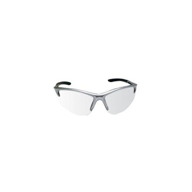 DB2 SAFETY GLS SILVER FRAME/CLR LENS - CLAMSHELL