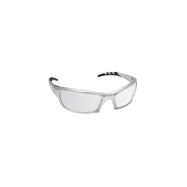 GTR SAFETY GLS SLVR FRAME/CLEAR LENS -CLAMSHELL