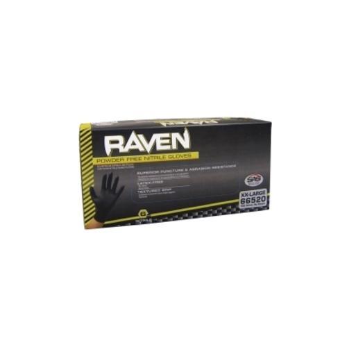 GLV RAVEN XL BLK 100/10CS NITRL PWDRFR  DISP