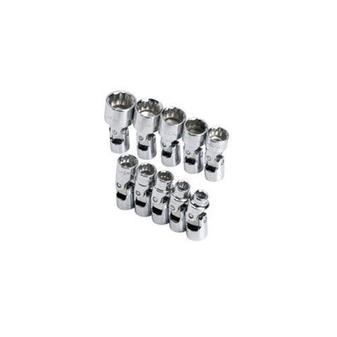 SOCKET SET FLEX 1/4IN. DRIVE 10PC METRIC 12 POINT