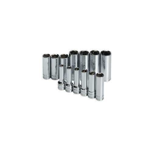 SOCKET SET 3/8IN. DRIVE 13PC METRIC EXDEEP 6 POINT