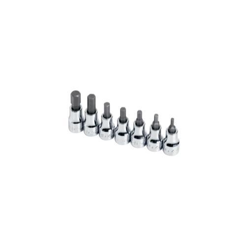 SOCKET HEX BIT SET 3/8IN. DRIVE 7PC SAE