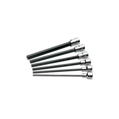 SOCKET HEX BIT SET 3/8IN. DRIVE 6PC METRIC LONG