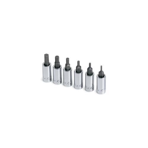 SOCKET HEX BIT SET 1/4IN. DRIVE 6PC 2MM TO 6MM