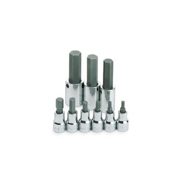 SOCKET HEX BIT SET 3/8IN. DRIVE 9PC SAE